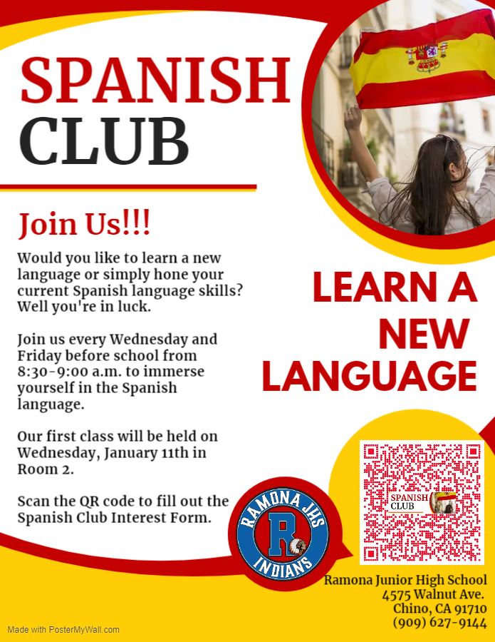  Spanish Club Interest Form 